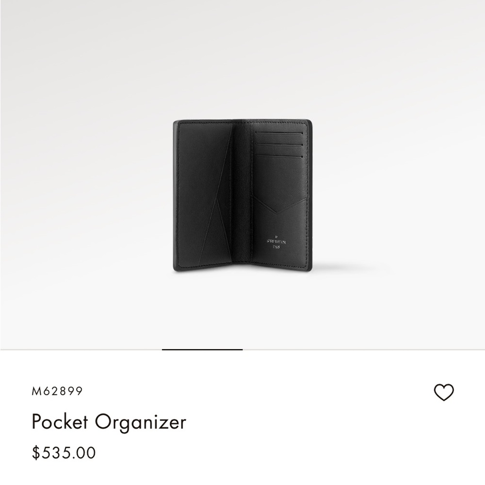 Louis Vuitton pocket organizer black leather - Picture 6 of 7